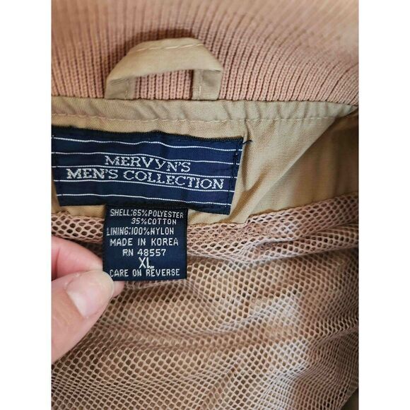 Mervyn's Men's collection small Korean vintage 70s jacket beige tan - Picture 9 of 10